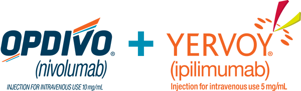 OPDIVO® (nivolumab) + YERVOY® (ipilimumab) combination immunotherapy logo
