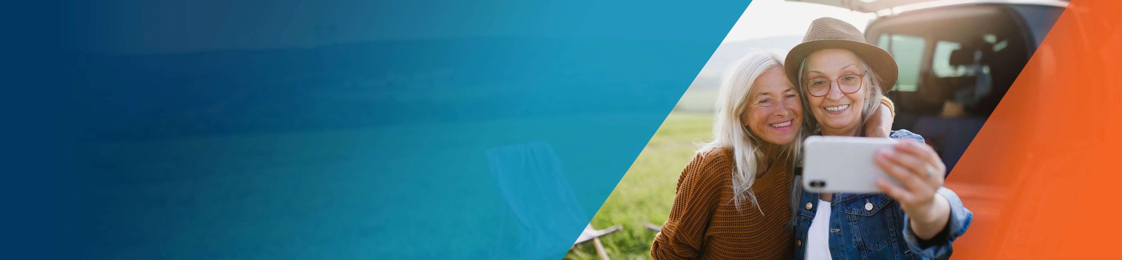 Potential OPDIVO® (nivolumab) user taking a selfie with her partner.
