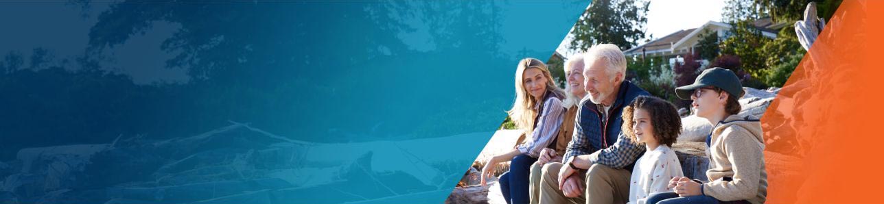 Potential OPDIVO® (nivolumab) user sitting outside with his family.