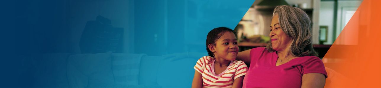 Potential OPDIVO® (nivolumab) user smiling at her granddaughter.