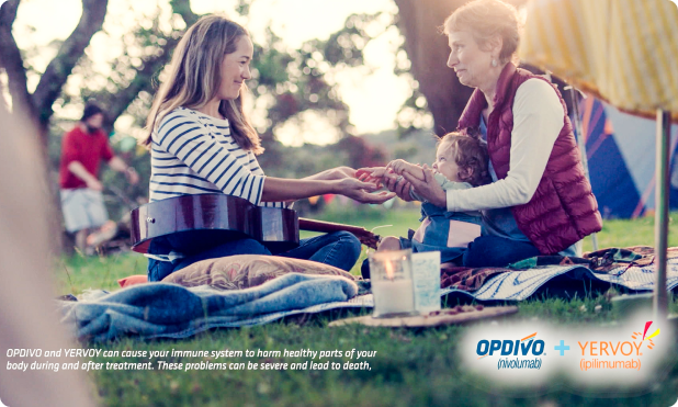 Man searching for how to fight non-small cell lung cancer with OPDIVO® (nivolumab) + YERVOY® (ipilimumab).
